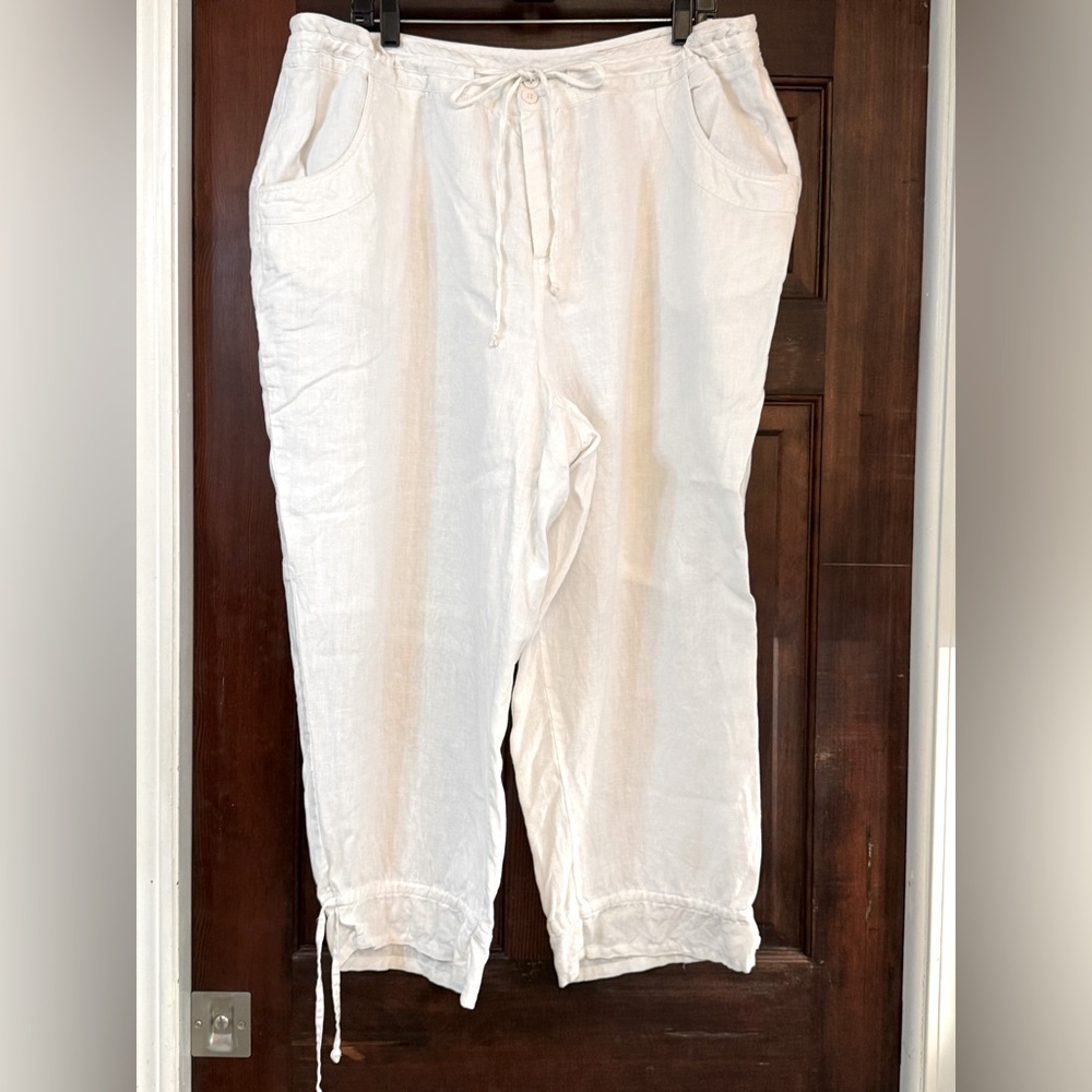 Relativity White Ankle Cropped Pants